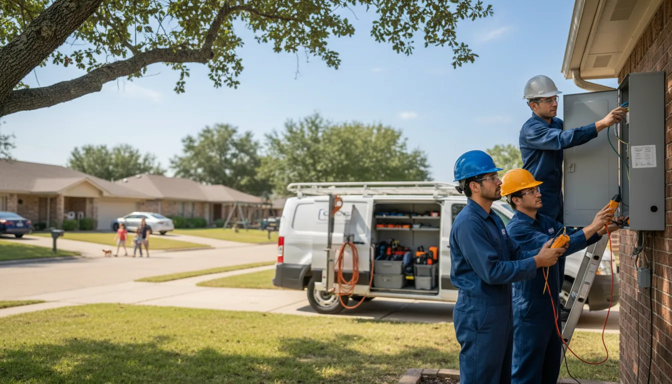 Certified electrician providing emergency electrical services in Delaware, IA